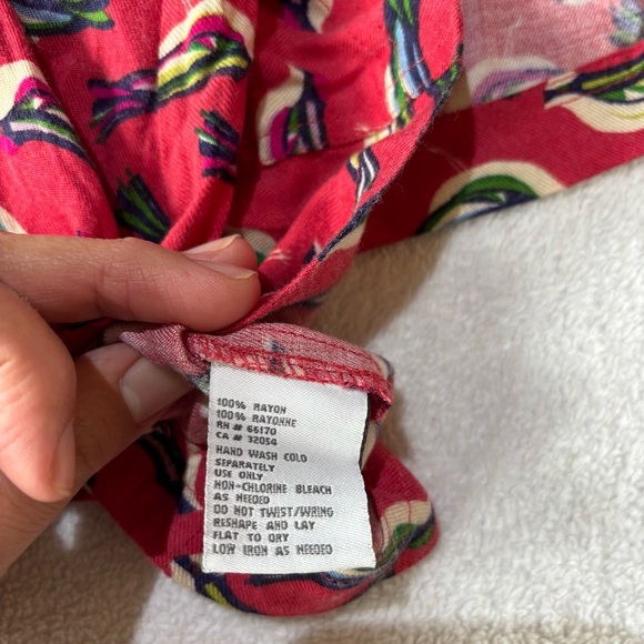 Cooperative Urban Outfitters A-line Skirt Birds Pockets Size Small Red - Picture 4 of 7